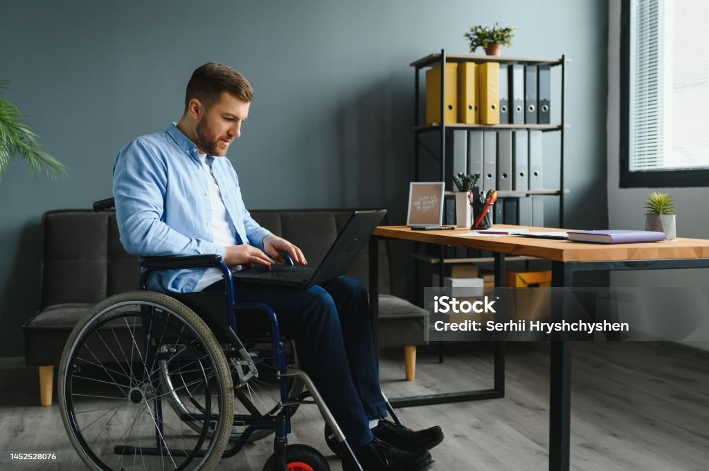 Computer Programmer Writing Program Code On Computer In Office Stock ...