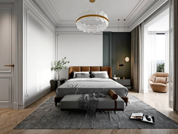 istock 3d render of luxury hotel room 1452529478
