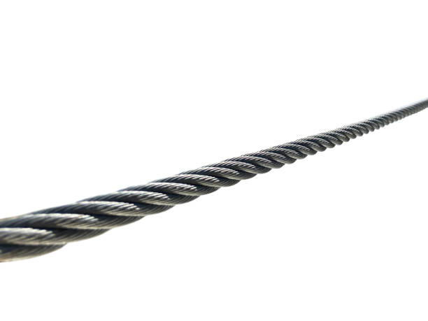istock Steel cable isolated on the white background (Clipping Path) 1452530854