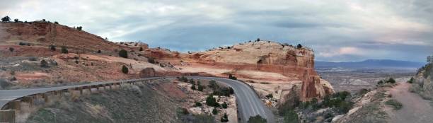 istock Panoramic shot of the highway between the rocky formations 1452531787