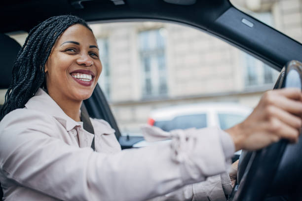 istock Woman driving a car 1452534999