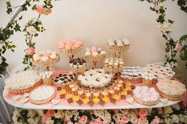 istock various dessert with fresh fruit on buffet line, sweet. 1452536084