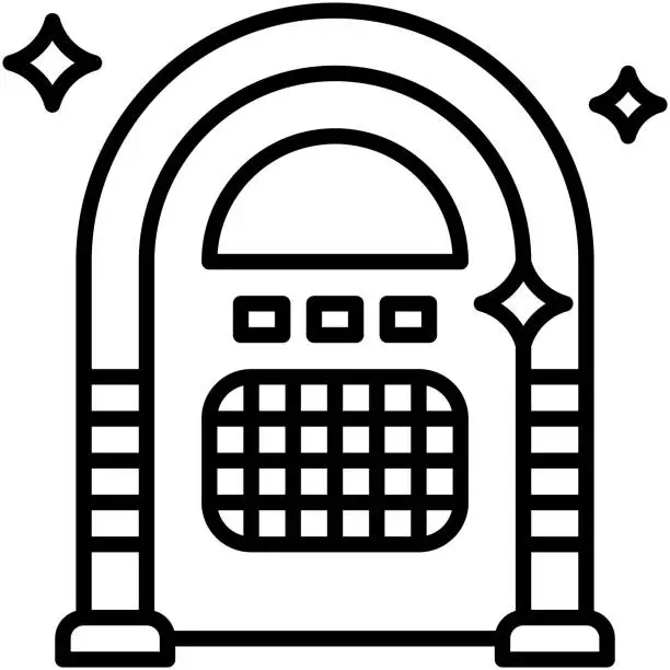 Vector illustration of Jukebox icon, New year realated vector