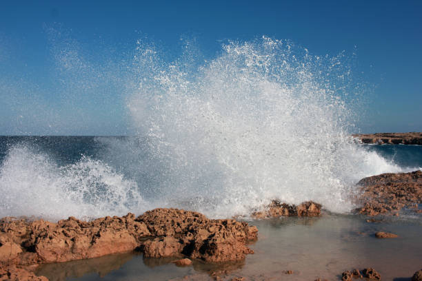 istock Big wave in Mediterranean Sea, Cyprus 1452546113