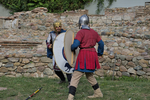 Sofia, Bulgaria - September 03, 2022: \nMembers of historical reconstruction groups - Association for Ancient Reconstruction \