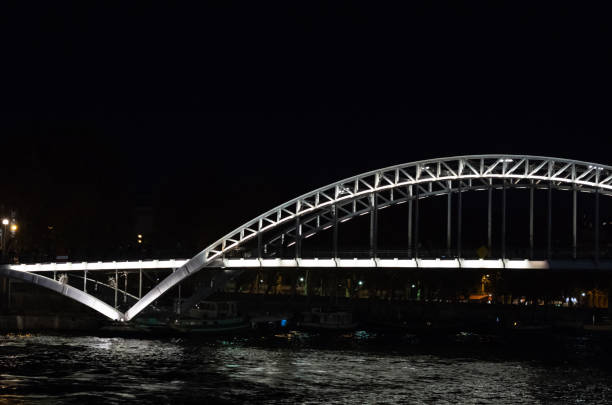 istock Navigating at night on the Seine below Austerlitz viaduct 1452563564