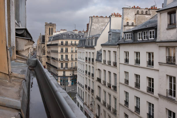 istock View of typical zinc Parisian roofs 1452564108