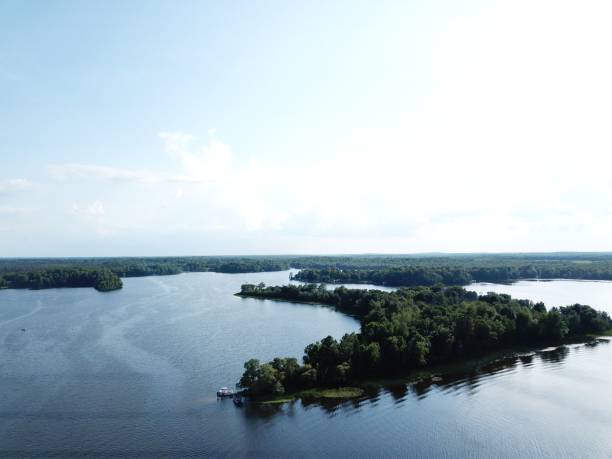 istock Aerial view of a lake 1452576504