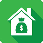 istock House Money Bag Icon Silhouette 1452577359