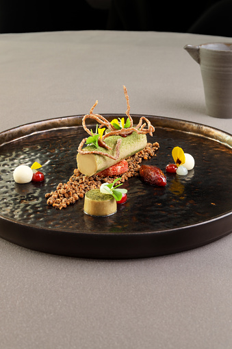 Foie Gras appetizer dish at gourmet Michelin restaurant