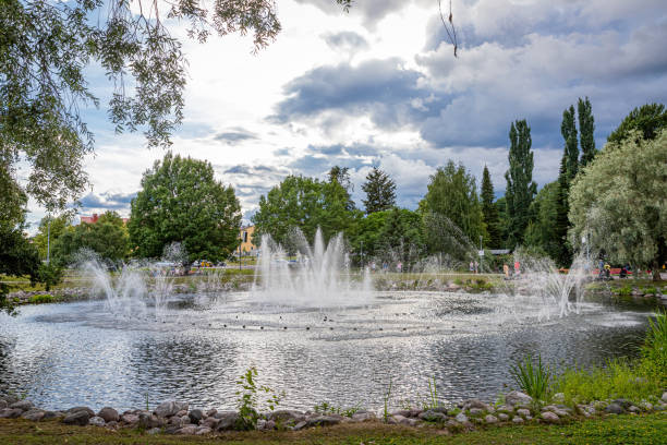 istock Dancing Waters - Musical fountain, Lahti, Finland. 1452588095