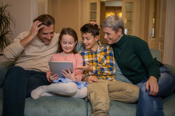 istock Happy family with two children 1452588960