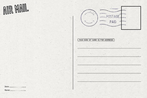 istock Backside of old postcard with dirty stain 1452597791
