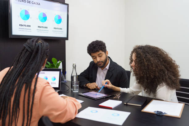 istock Businesspeople during a meeting in an office 1452600324
