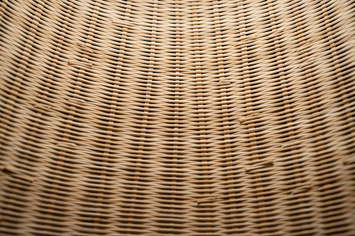 Close-up of rattan woven texture