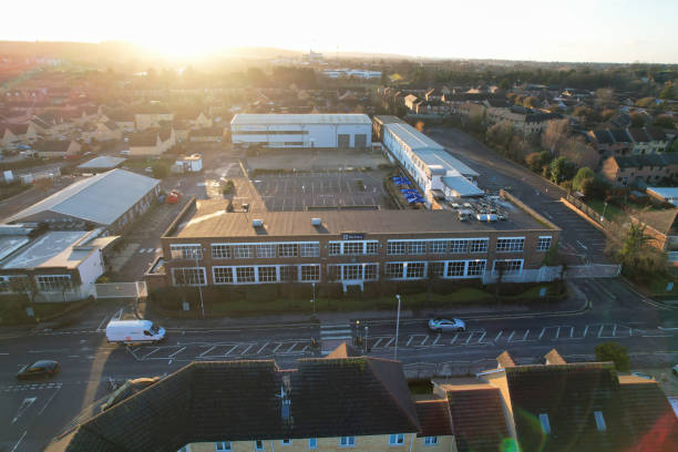 istock High Angle View of British Residential Homes During Sunset 1452602470