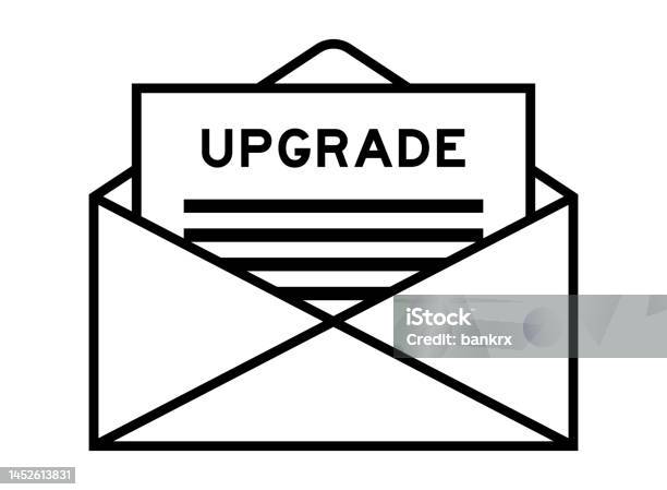 Word Upgrade Vector Envelope And Letter Sign With Word Upgrade As The Headline Stock ...