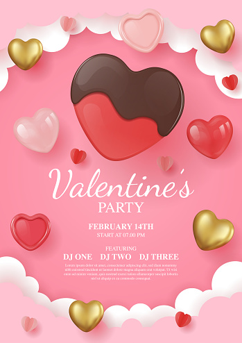 istock Valentine's day sale background with balloons heart and golden hearts. Vector illustration. 1452614805