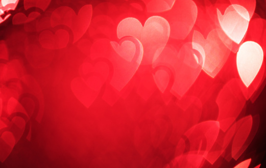 Defocused background with heart shaped.