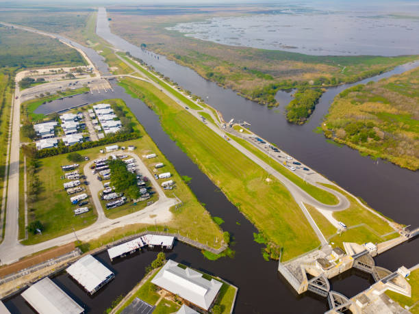 istock Lake Okeechobee canal locks and dams 1452627445