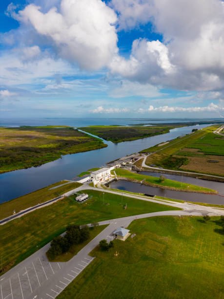 istock Aerial photo Clewiston Lock Miami Canal 1452627456