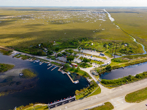 Weston, FL, USA - December 22, 2022: Aerial photo of Sawgrass Recreation Park