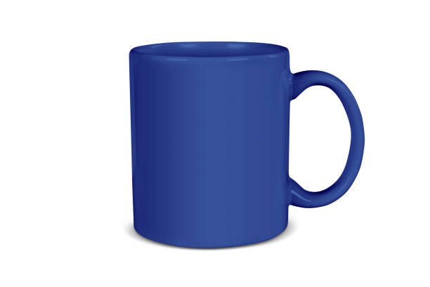 istock 11 oz Blue Coffee Mug Mockup Isolated on White Background 1452634799