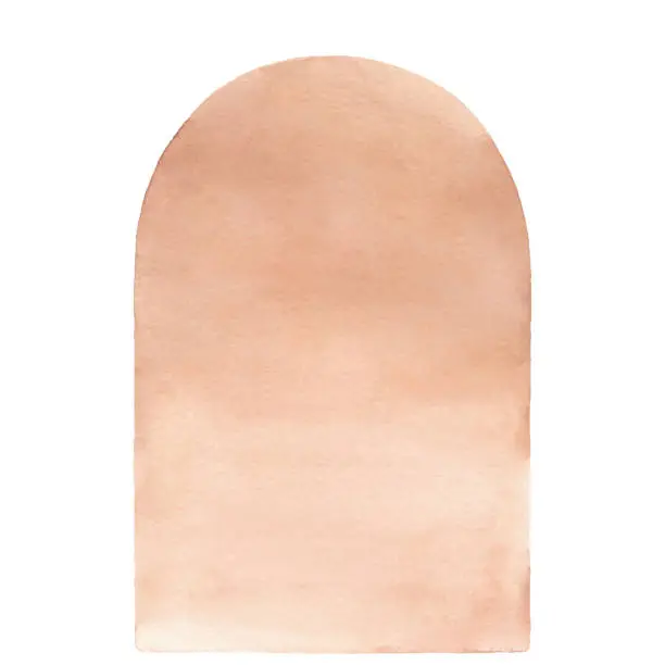 Vector illustration of Watercolor brown arch background