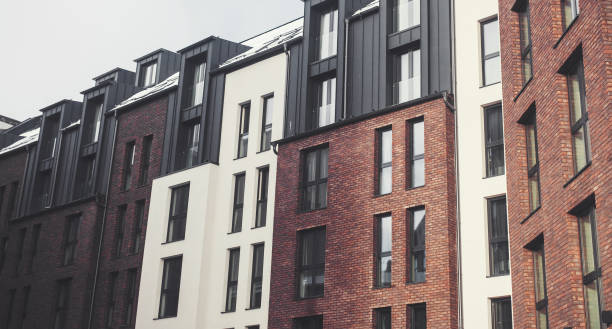 istock colorful facades of a modern building 1452641906