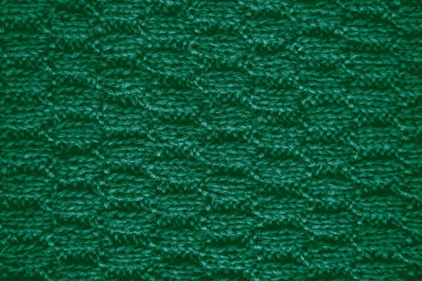 istock Handmade knit material with detail weave threads. 1452643402