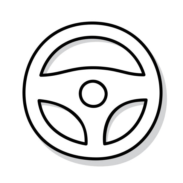 ilustrações, clipart, desenhos animados e ícones de volante doodle 5 - steering wheel motorized sport stock car racecar