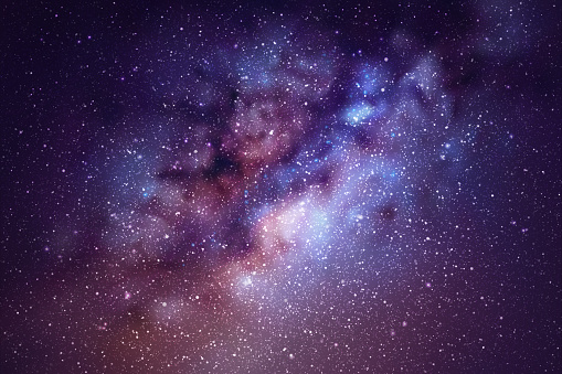 Milky Way, stars and nebula. Space vector background