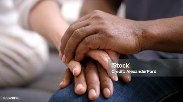 Support Help And Couple Holding Hands For Hope Empathy And Love In Marriage Therapy Security Trust And Man And Woman With Solidarity Kindness And Gratitude In Counseling With Care And Respect Stock Photo - Download Image Now
