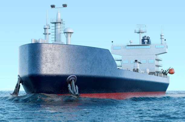istock Oil tanker closeup, sailing in ocean. 3D rendering 1452650242