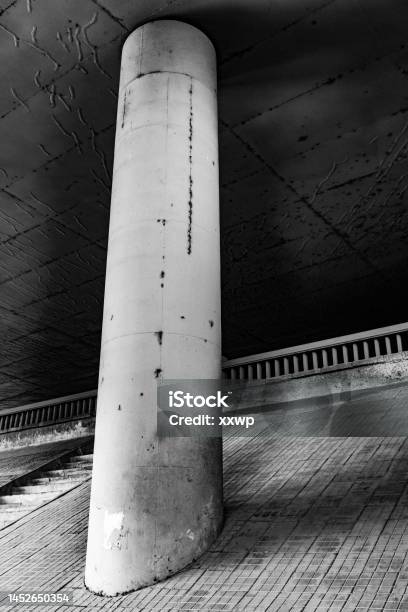 Under Column Huge Concrete Columns Under The Overpass Stock Photo - Download Image ...
