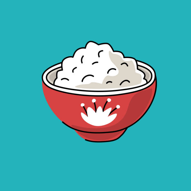 The picture shows cottage cheese in a bowl. Vector illustration for design. Objects on a blue background, hand-drawn. The picture shows cottage cheese in a bowl. Vector illustration for design. Objects on a blue background, hand-drawn. Illustration of a food product. cottage cheese stock illustrations
