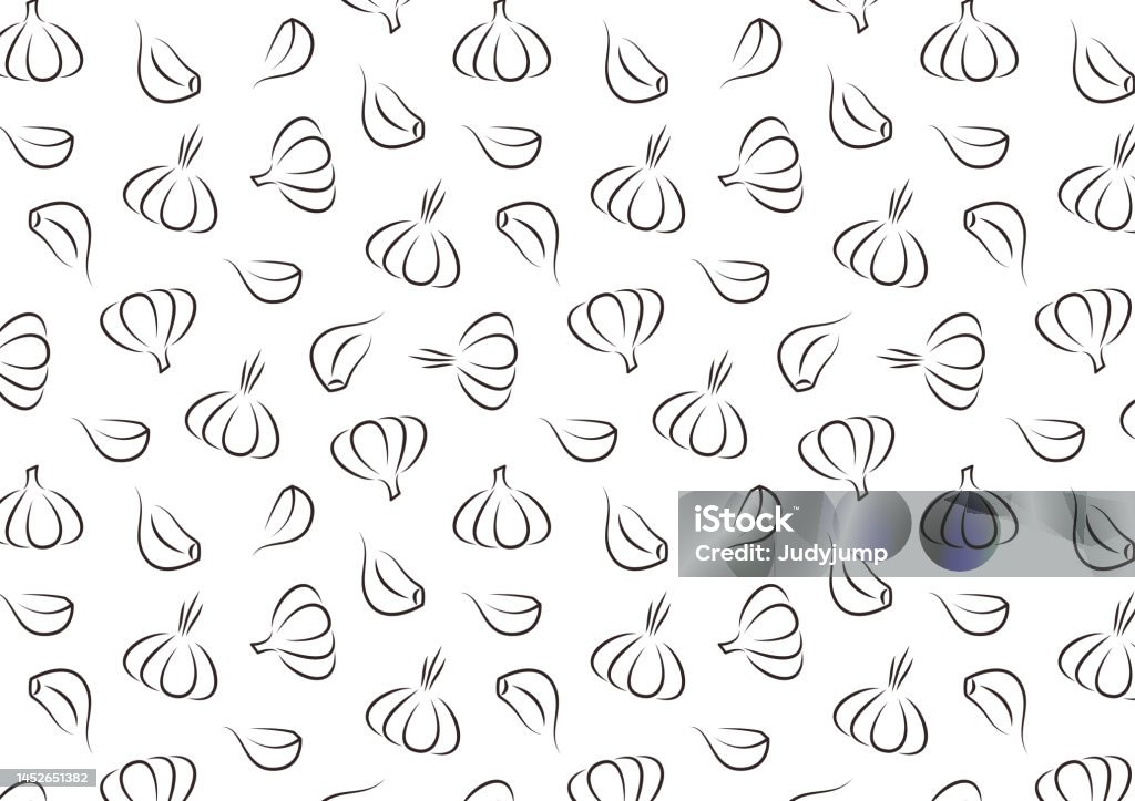 Garlic Pattern Wallpaper Garlic Vector Wallpaper Garlic Symbol Vector ...