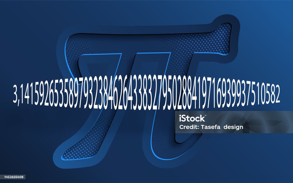 Pi Number Color Pi Monogram Logo Concept On Color Background Stock Illustration ...