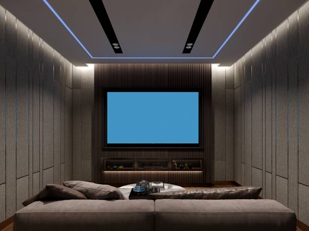 istock 3d rendering of interior home theater 1452655653