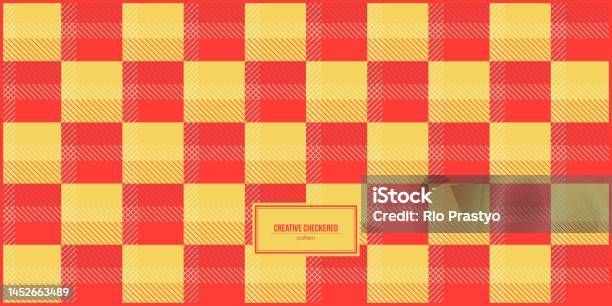 Creative Checkered Pattern With Multiple Thin Diagonal Lines Stock ...