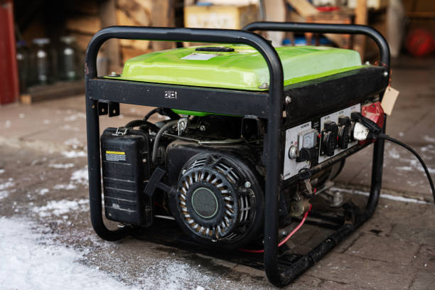istock Gasoline portable generator. Mobile backup standby Generator. 1452665012