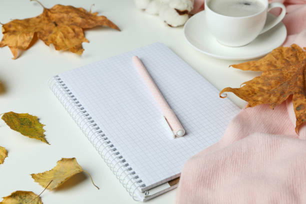 istock Cozy autumn concept background with coffee drink 1452665717