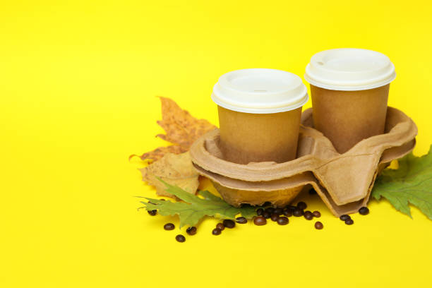 istock Cozy autumn concept background with coffee drink 1452666493