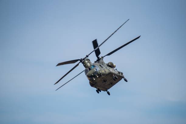 istock Boeing CH-47 Chinook in the sky 1452672033
