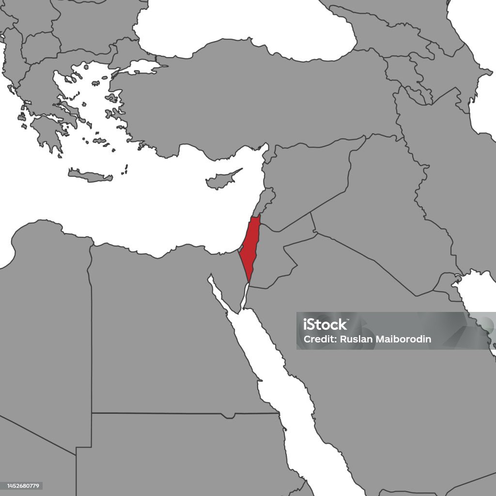 Israel World Inset Map Israel On World Mapvector Illustration Stock Illustration - Download ...