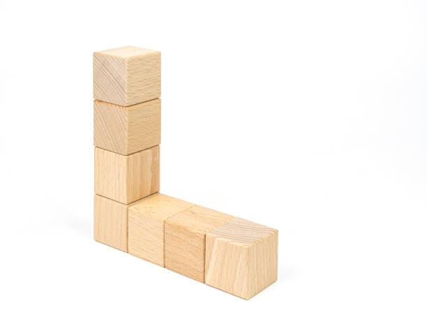 istock Wood Block Letter L on White Background 1452683170