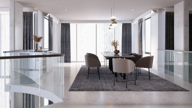 istock 3d rendering,3d illustration, Interior Scene and  Mockup,kitchen bar render,food prep interior,dining corner. 1452684822
