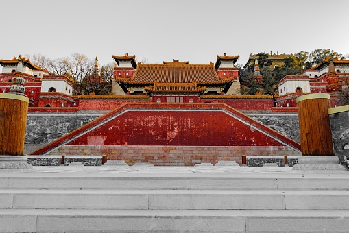 The Summer Palace cultural landmark in Beijing, China against clear sky background