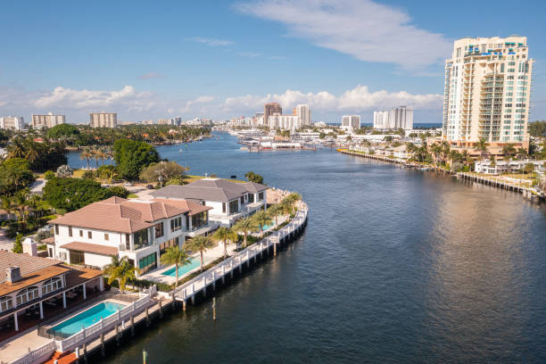 istock Aerial drone view of Harbor Beach 1452693109