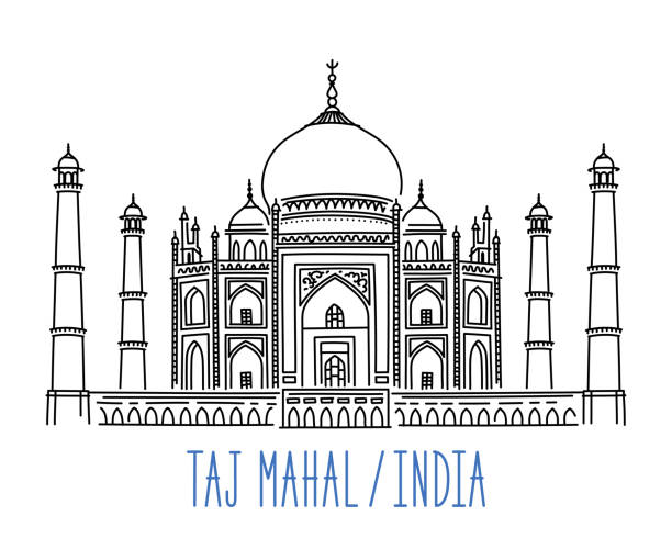 ilustrações de stock, clip art, desenhos animados e ícones de taj mahal mausoleum, india - mumbai delhi temple india